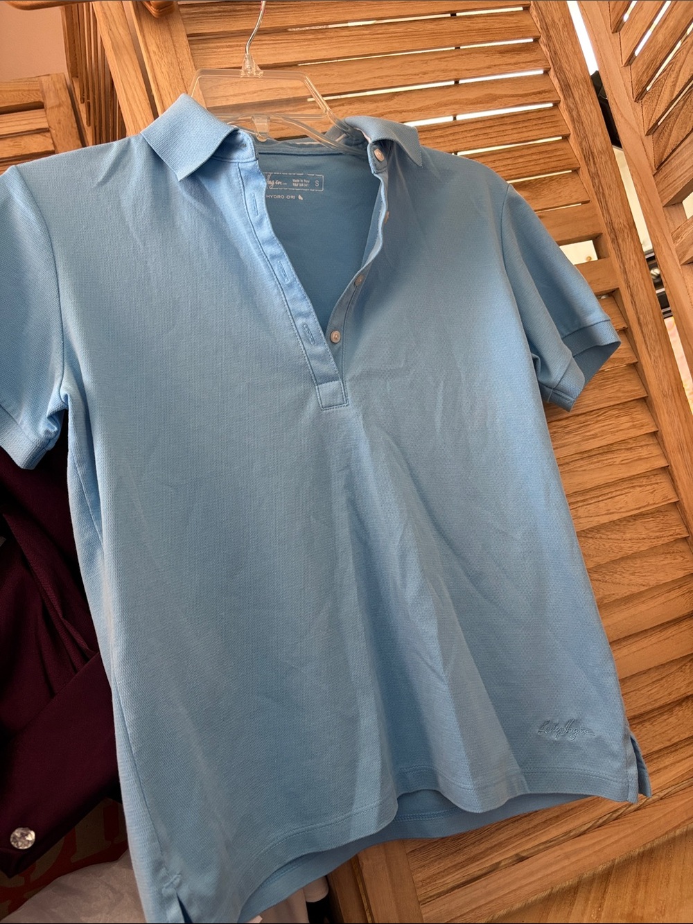 Lady Hagen Blue Polo Shirt Small